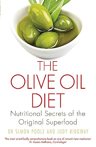 Book cover featuring green olives and red text: "The Olive Oil Diet".