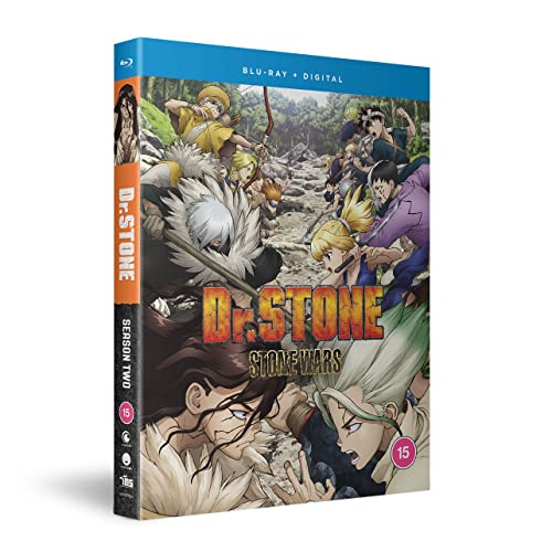Blu-ray case for "Dr. Stone: Season Two" featuring anime characters.