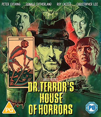 Blu-ray cover for "Dr. Terror's House of Horrors" with cast portraits.