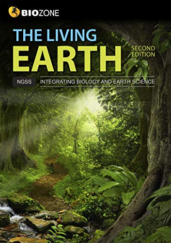 Textbook cover, “The Living Earth,” depicting a lush, green forest scene.