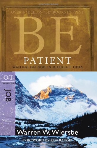 Book cover: “Be Patient” with mountain landscape and author Warren W. Wiersbe.