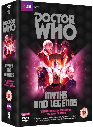 Doctor Who: Myths & Legends DVD cover featuring characters and mythical imagery.