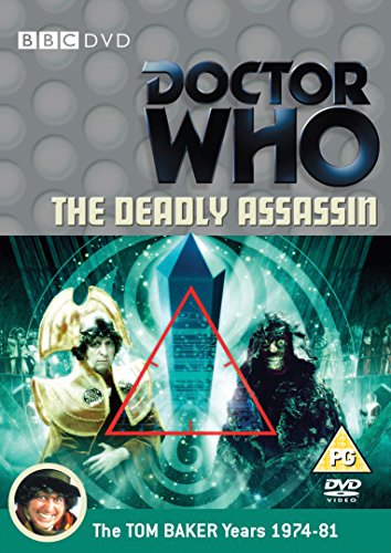 Doctor Who DVD cover featuring the Fourth Doctor and a shadowy figure.