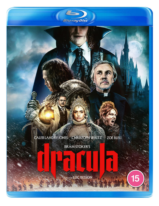 Dracula" Blu-ray cover featuring cast portraits and a gothic castle backdrop.