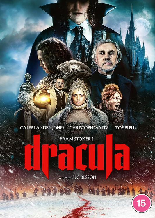 DVD cover for Bram Stoker's Dracula featuring multiple actors, a castle, and snowy landscape.