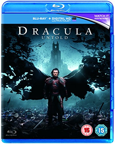 Dracula Untold Blu-ray cover featuring a winged figure in a dark landscape.