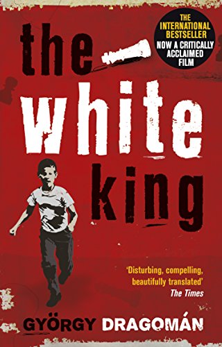 Book cover: "The White King" with a running boy silhouette on red.