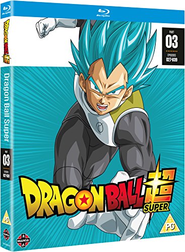 “Dragon Ball Super Part 3” Blu-ray case featuring Vegeta in Super Saiyan Blue form.