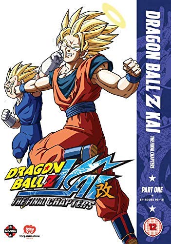 "DVD cover featuring two anime characters, Goku, in dynamic poses against a white background."