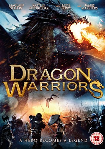 A DVD case for "Dragon Warriors" with a white background and black text.