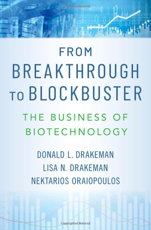 Book cover: "From Breakthrough to Blockbuster: The Business of Biotechnology.