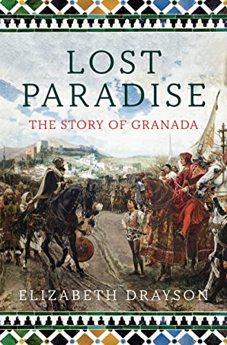 Book cover featuring a historical painting of mounted figures with the Alhambra in background.