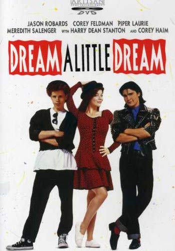 Dream a Little Dream" DVD cover with three young actors posing.