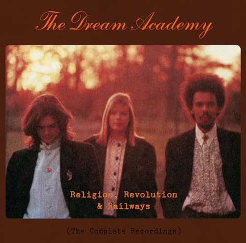 The Dream Academy music box set cover featuring three band members against a sunset background.