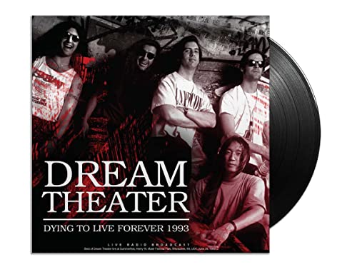 Dream Theater album cover and black vinyl record shown against white background.