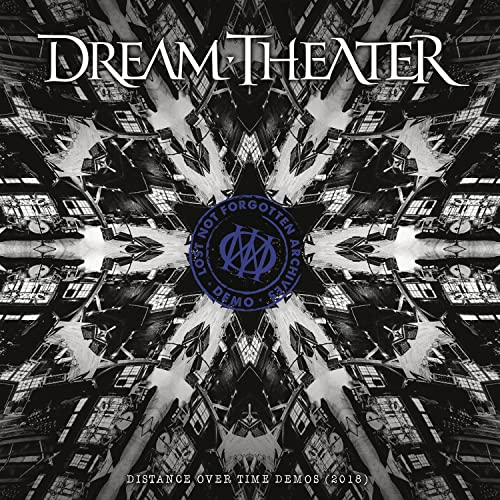 Dream Theater album cover: kaleidoscopic city image with band logo.