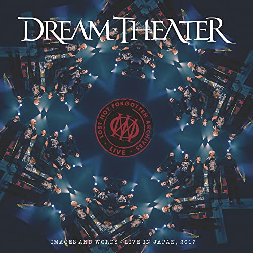 Dream Theater album cover: repeating band images around a central logo.