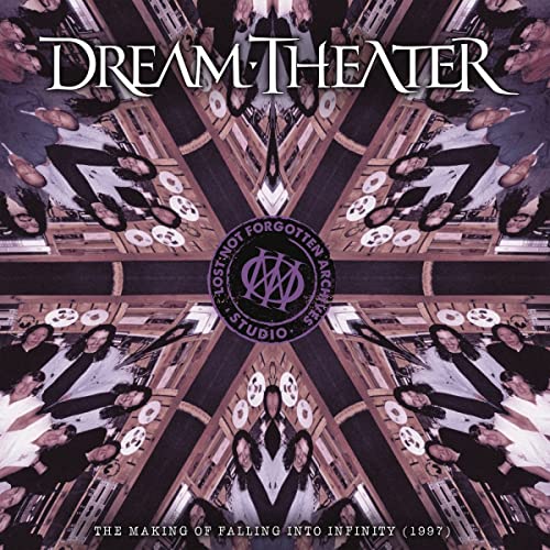 Dream Theater album cover featuring mirrored band members and a central crest.