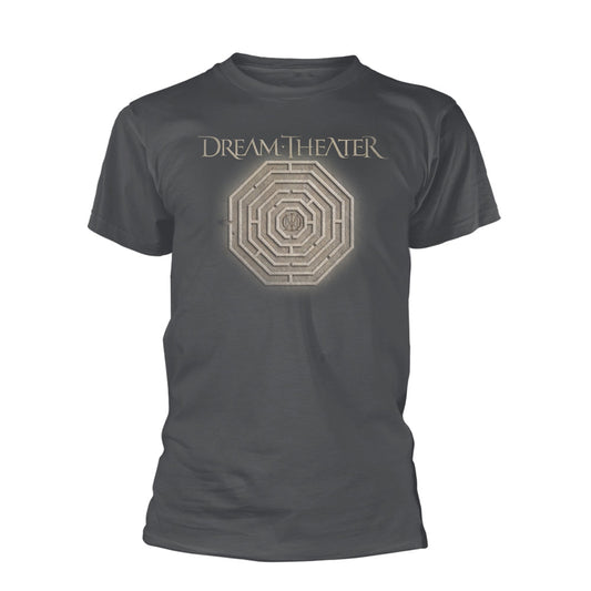 Charcoal grey Dream Theater t-shirt with a maze graphic on the chest.