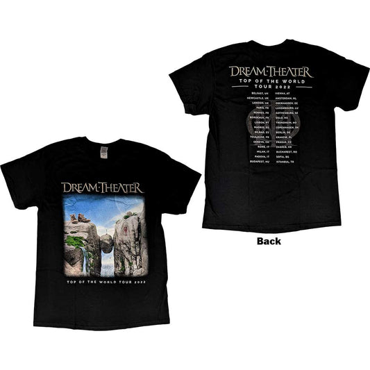 Black Dream Theater tour t-shirt with 2022 “TOTW” cover art on back.