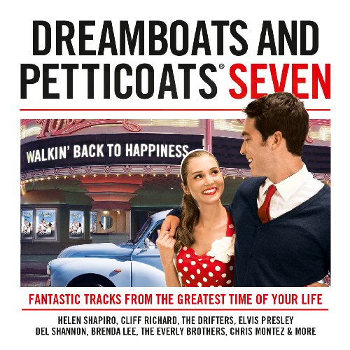 CD cover featuring a couple in 1950s attire beside a blue car and theater.