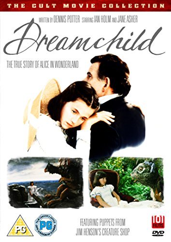 DVD cover for Dreamchild showing a man and girl with Alice in Wonderland puppets.