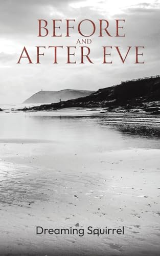 Book cover: "Before and After Eve" with a coastal landscape background.