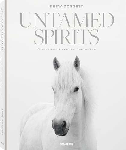 Book cover featuring a white horse head and the title "Untamed Spirits.