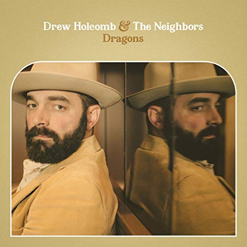 Vinyl album cover featuring a man in a hat and beige jacket, mirrored reflection.
