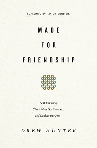 Book cover with text "Made for Friendship" and a woven knot design.