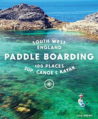 Book cover showing a person paddle boarding in clear turquoise water near rocky cliffs.