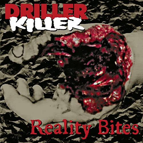 CD cover: “Driller Killer” with graphic imagery of a bloody brain.