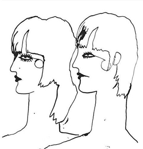 The alt text for the image is: "Black and white illustration of two people's profiles facing left."