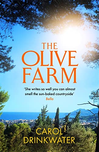 Book cover showing a sunny Mediterranean landscape with trees, blue sky, and sea.