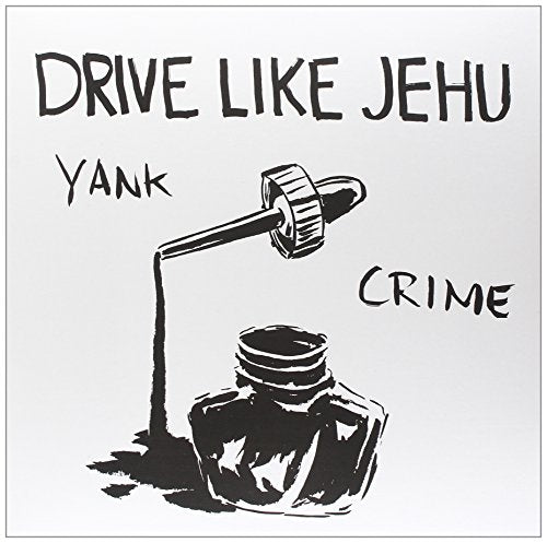 Drive Like Jehu album cover: black ink drop illustration on white.