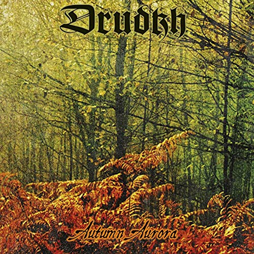 Drudkh album cover: autumnal forest scene with ferns and band logo.