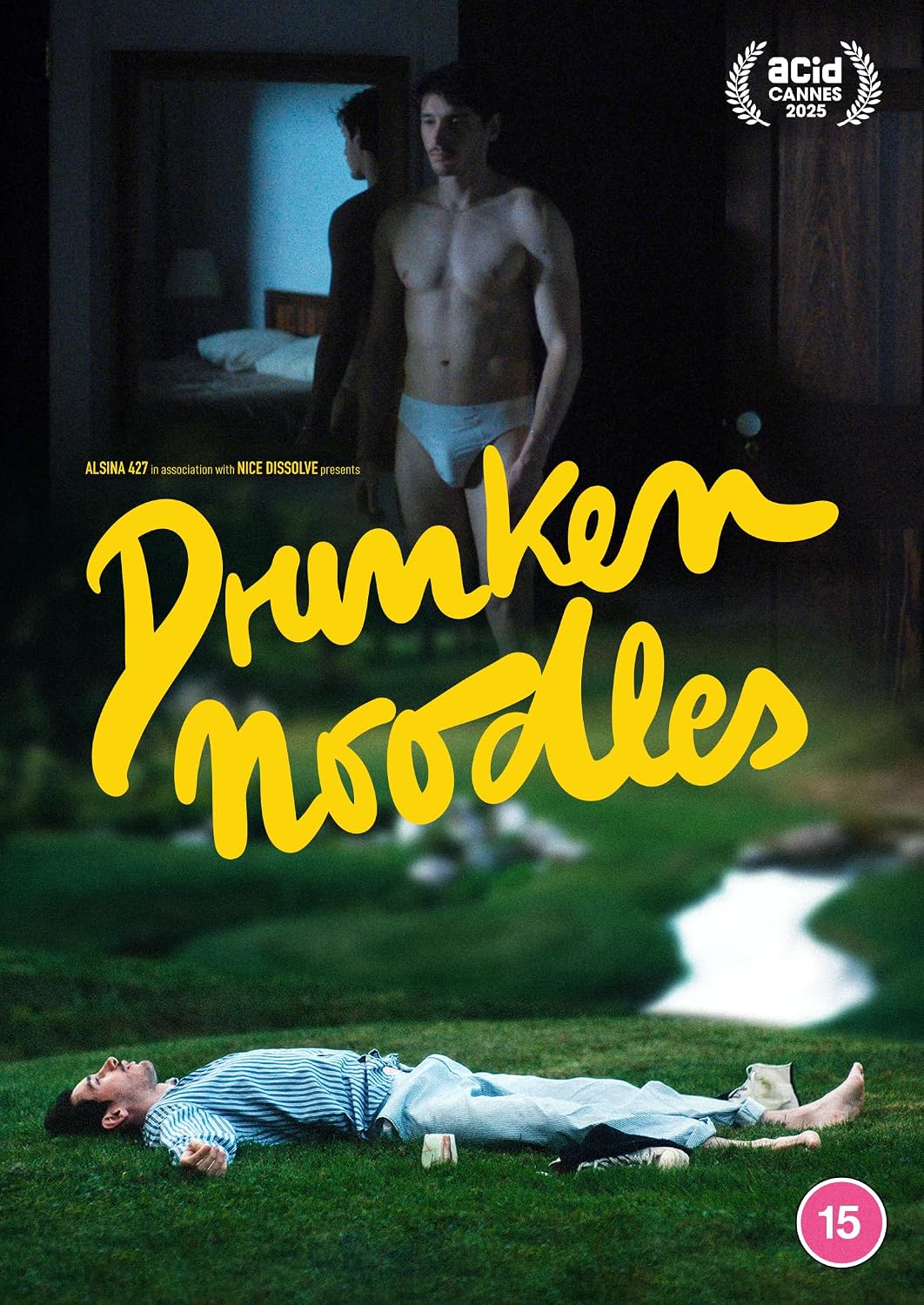 “Drunken Noodles” DVD cover: two men, one lying down, moody lighting.