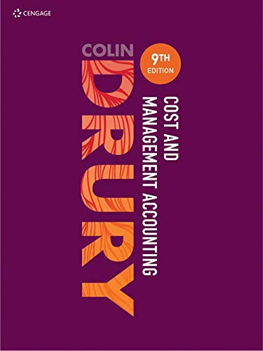 Purple textbook cover with white text: "Colin Drury, Cost and Management Accounting".