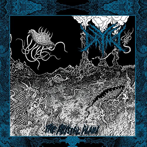Black and white album cover with detailed, swirling, monstrous imagery.