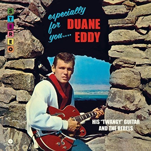Duane Eddy album cover featuring the musician with a red guitar.