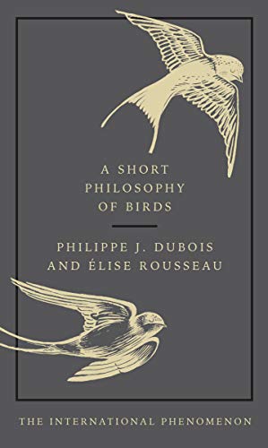 Book cover featuring two line-art birds on a dark gray background with white text.