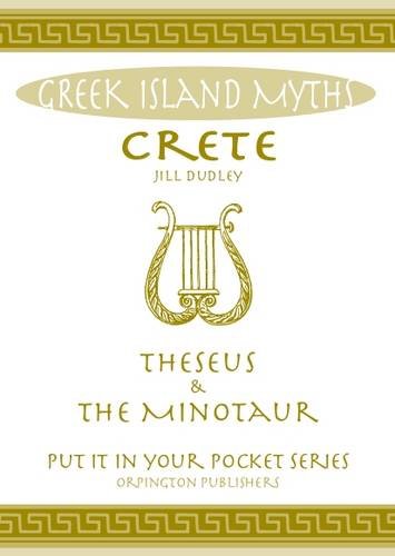 Booklet cover with Crete, Theseus, and the Minotaur title and a lyre illustration.