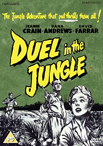 "Duel in the Jungle" DVD cover featuring a black and white jungle scene.