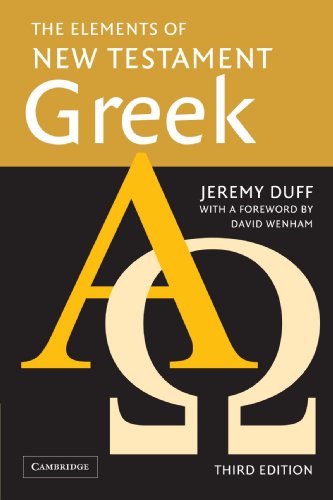 Book cover: "The Elements of New Testament Greek," third edition.