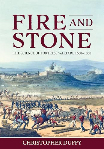 Book cover: “Fire and Stone” depicts a 19th-century fortress under siege.