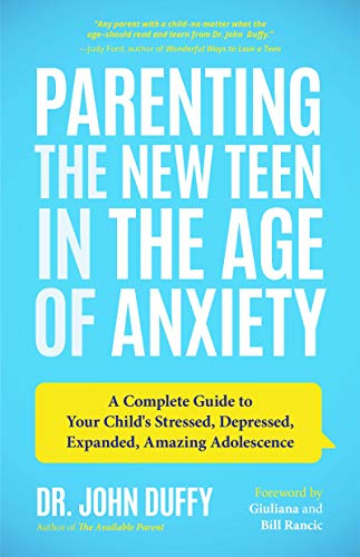 Book cover with large white text on a blue background and yellow speech bubble.
