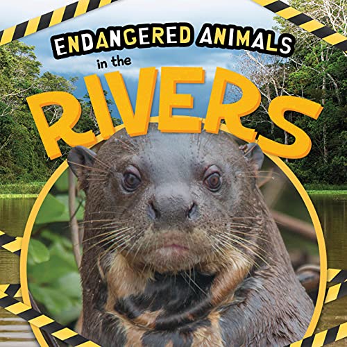 Book cover featuring a capybara, titled "In the Rivers (Endangered Animals)".