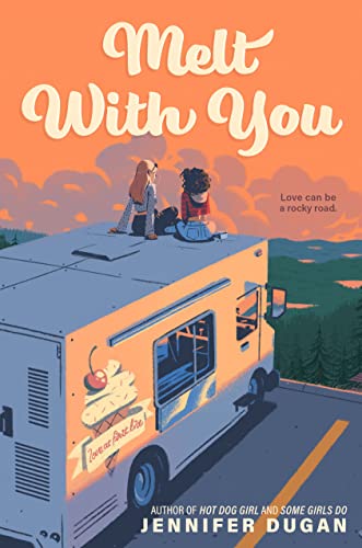 Book cover: two women on an ice cream truck with a mountain backdrop.
