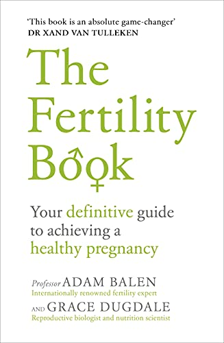 Book cover with green text reading "The Fertility Book" and a female symbol.