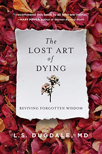 Book cover with title “The Lost Art of Dying” and floral background.